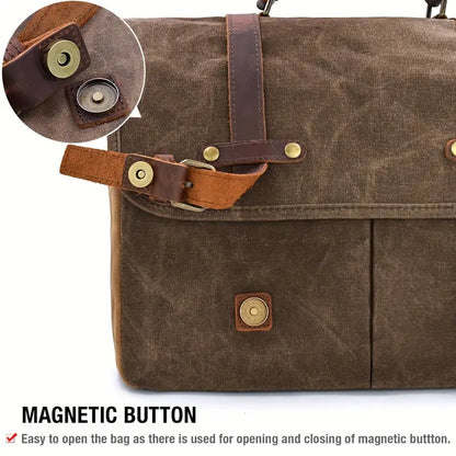 Brett - Men’s Large Capacity Waterproof Canvas Messenger Bag