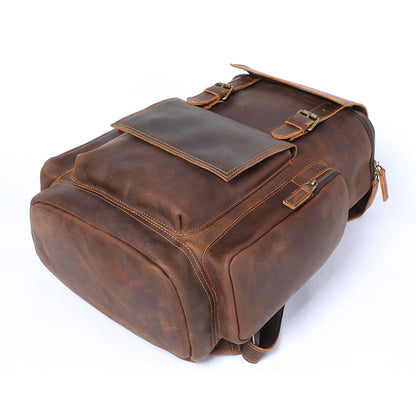 Charles - Men’s Leather Laptop Backpack
