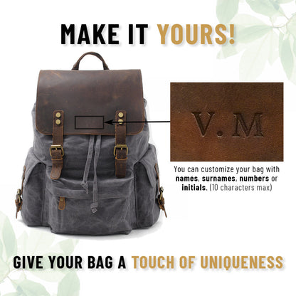 Jacob - Vintage Waxed Canvas Backpack